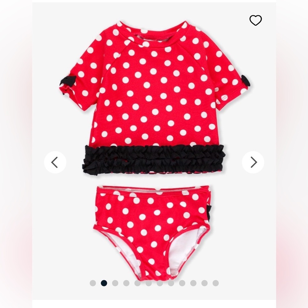 Ruffle Butts Red Polka Dot Kids Swim Bikini